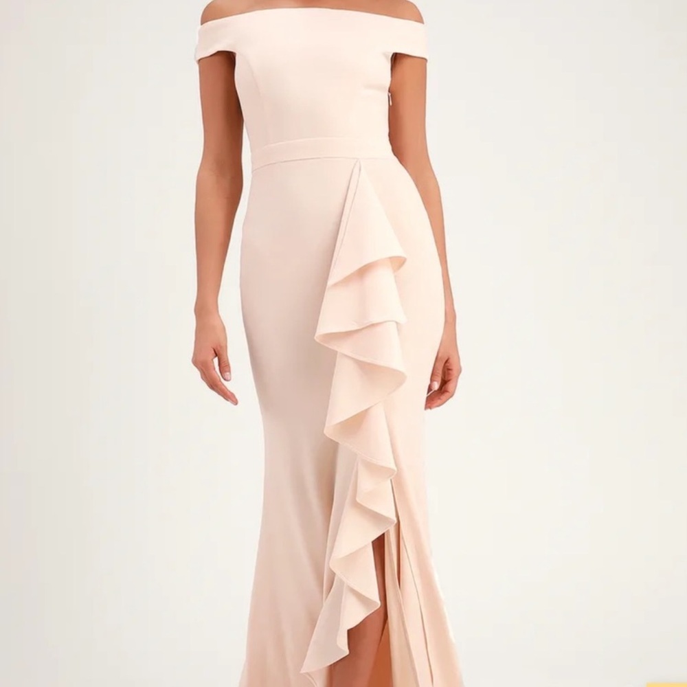 Lulu Mika Cream Ruffle Dress